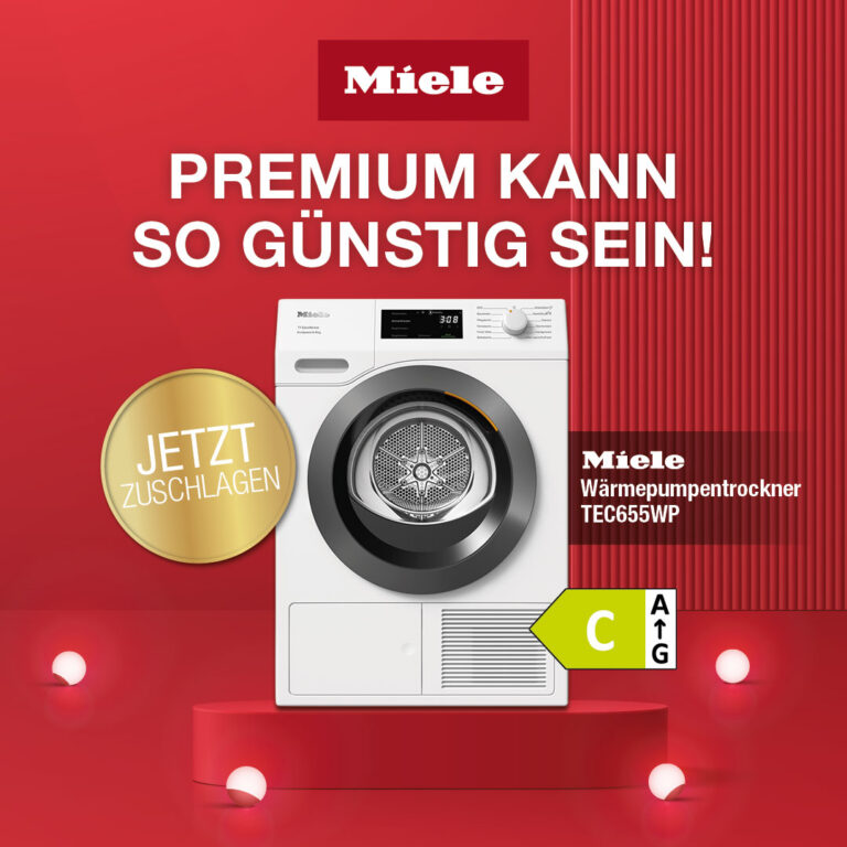 3 Hausgeräteaktion Miele KW02 03 1080x1080px Waermepumpentrockner TEC655WP