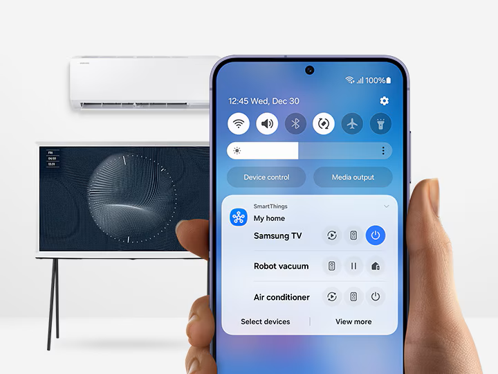 Samsung SmartThings App mit Steuerung der Klimaanlage